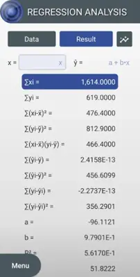 Regression Analysis android App screenshot 2