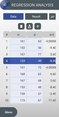 Regression Analysis android App screenshot 3